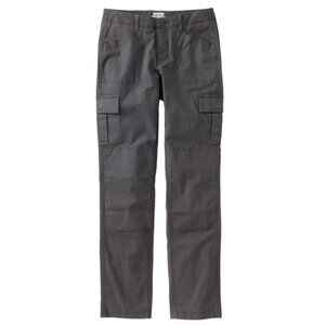 LL Bean Women's Stretch Canvas Cargo Lined Pant | Grey | Size 8